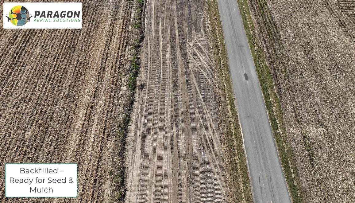 Aerial view of construction phase captured on schedule by drone
