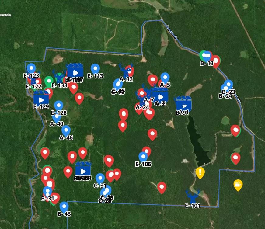 Interactive web map with every deer pinned to its location from a drone deer survey
