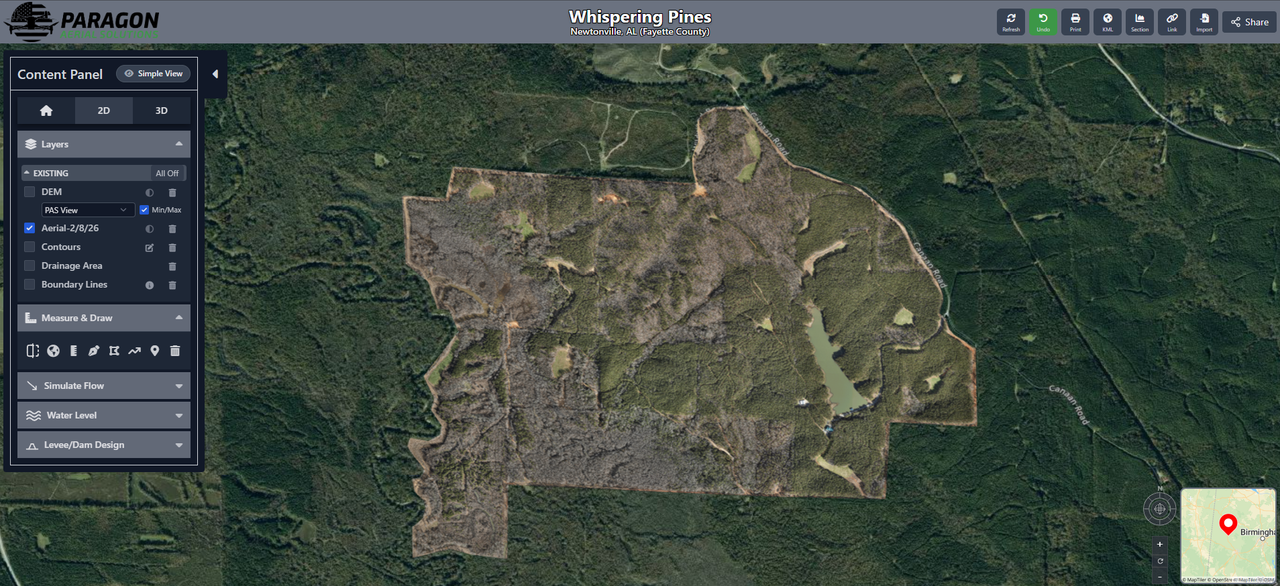 Video walkthrough of the flooded timber flood modeling tool