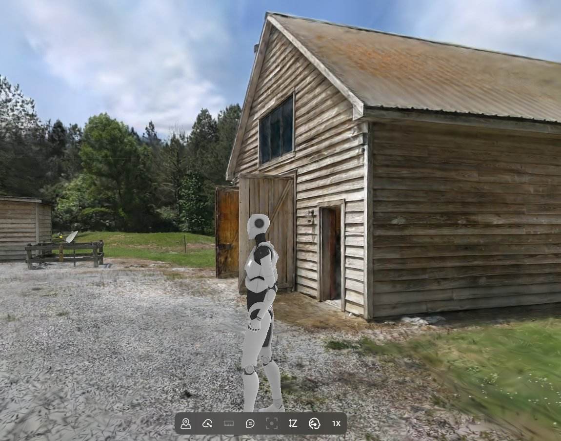 3D Gaussian splat tour of a real estate property built from drone imagery